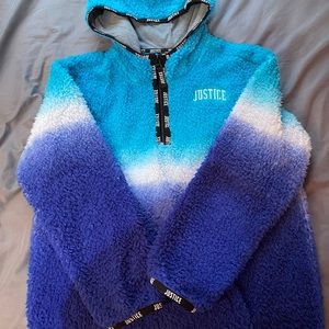 Justice Blue Puffy Sweatshirt